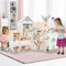 Wooden Corner Dollhouse Playset with 41 Pieces Accessories for Kids 3+ Years Old - 34" x 12.5" x 37" (L x W x H)